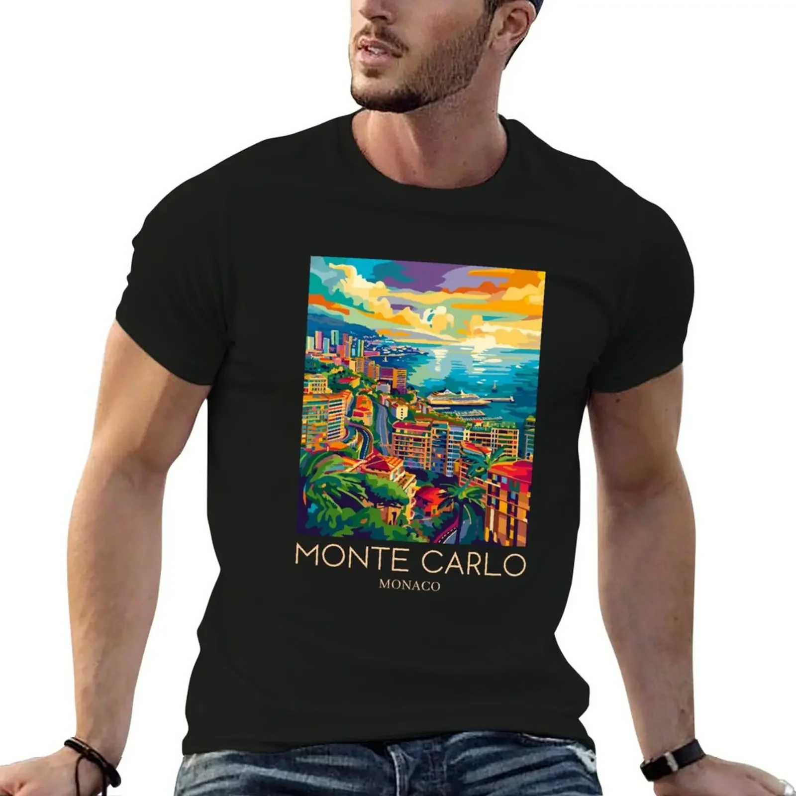 Monte Carlo - Monaco T-Shirt plus size tops valentines clothes plus size men clothing