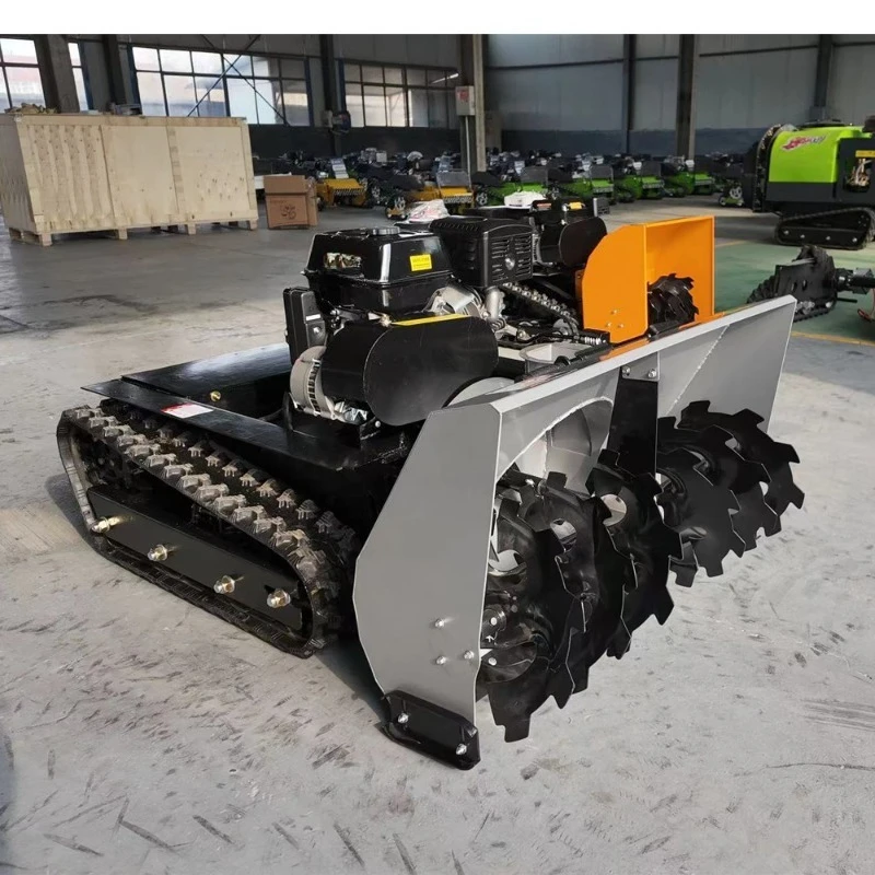 Multi-Purpose Electric Snow Blower Robot Remote Control Snowplow Snow Blower Rubber Track Snowplow Removal Equipment
