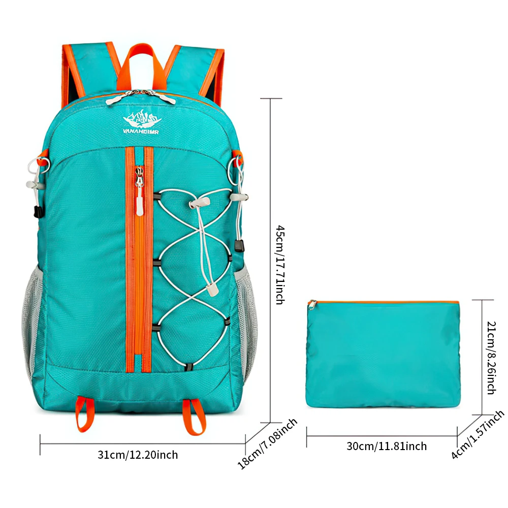 25l Outdoor Klettern Radfahren Reise rucksack Hoch leistungs spritzwasser geschützter Falt wandert ages rucksack Ultraleichter Camping Wander rucksack