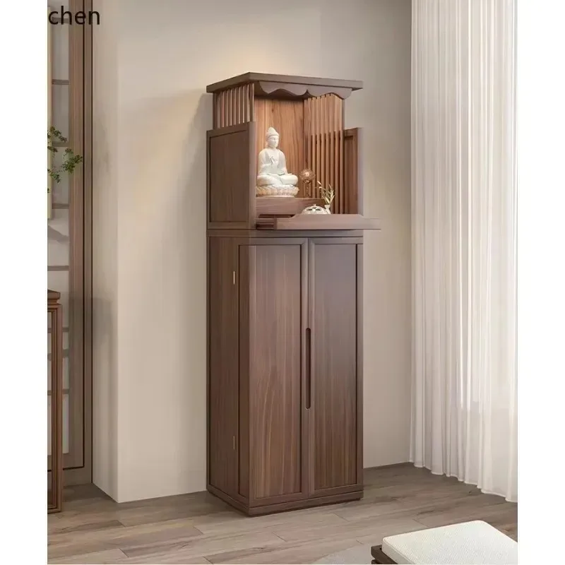 -1 Black Walnut Casket Stand Cabinet Offering Table Shrine Household Offering Table Buddhist CabinetD18