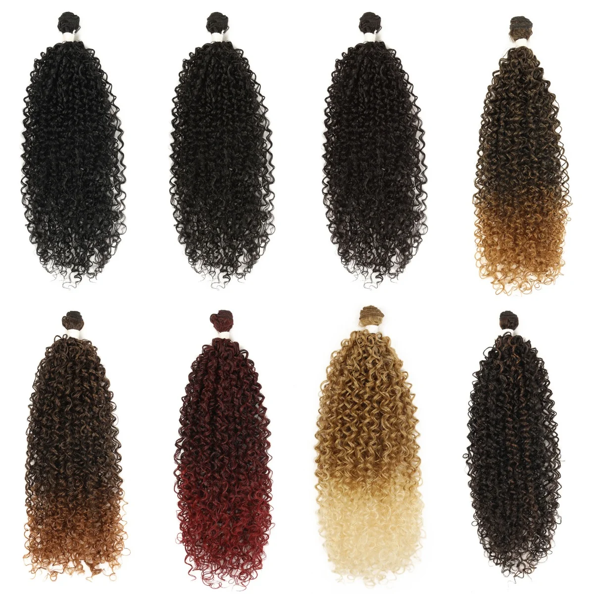 Synthetic Long Jerry Curly Loose Wave 3PCS/150Grams Heat Resistant Hair Extension Organic Fiber Texture Hair Bundles for Women