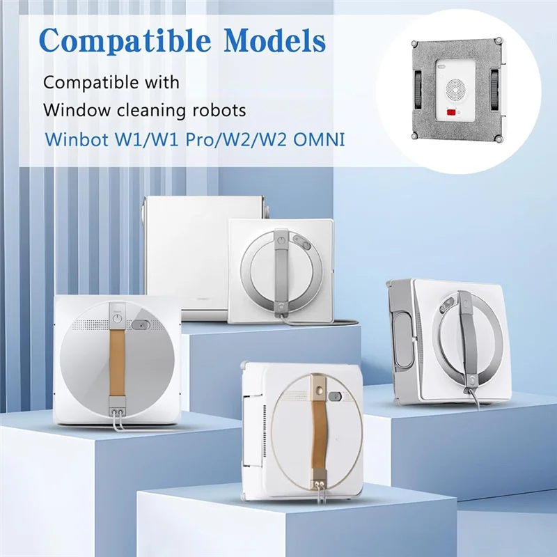 A85I-7Pack Cleaning Cloths For Ecovacs Winbot W1 Pro/W1/W2 Omni/W2 Window Cleaning Robots,Ecovacs Cleaners Refills Reusable