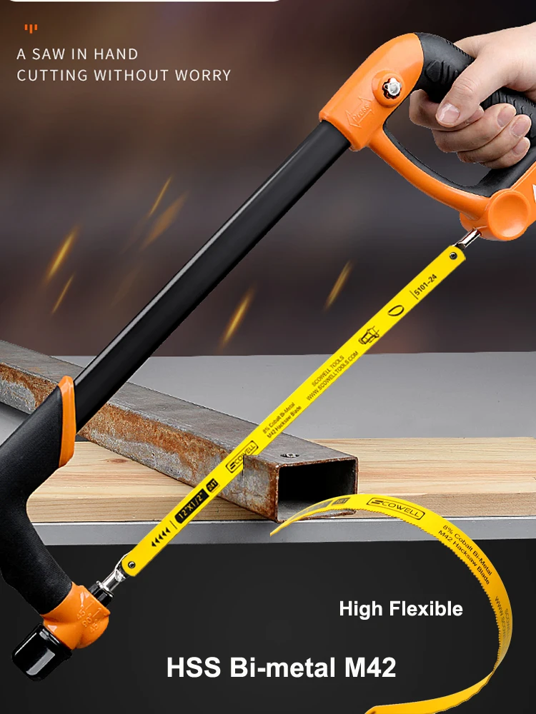 Hojas de sierra para metales flexibles Hojas de sierra manual de 12 "X 1/2" Herramienta manual de bricolaje Hojas de sierra de acero para corte de metal Hss-bimetálico M42 (8% cobalto)