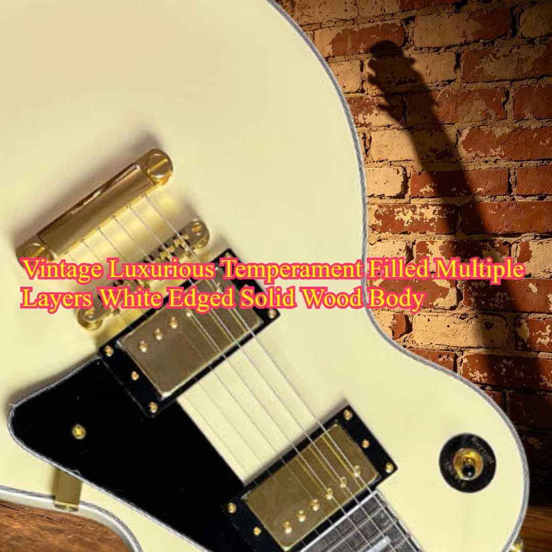 LPY Electric Guitar Vintage Luxurious Temperament Filled Multiple Layers White Edged Solid Wood Body HH Professional Performance