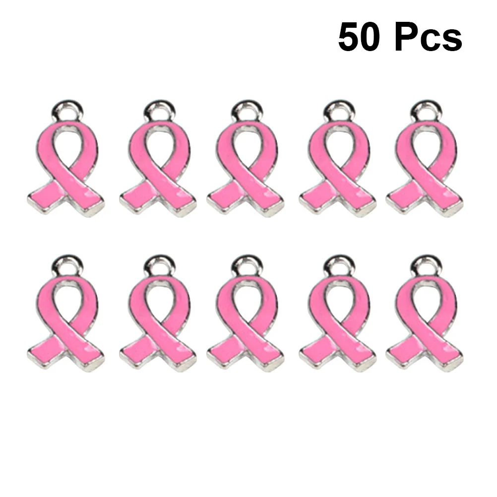 50 Pcs Ribbon Necklace Christmas Enamel Charms Necklaces Women Pendant DIY Bracelet Women's