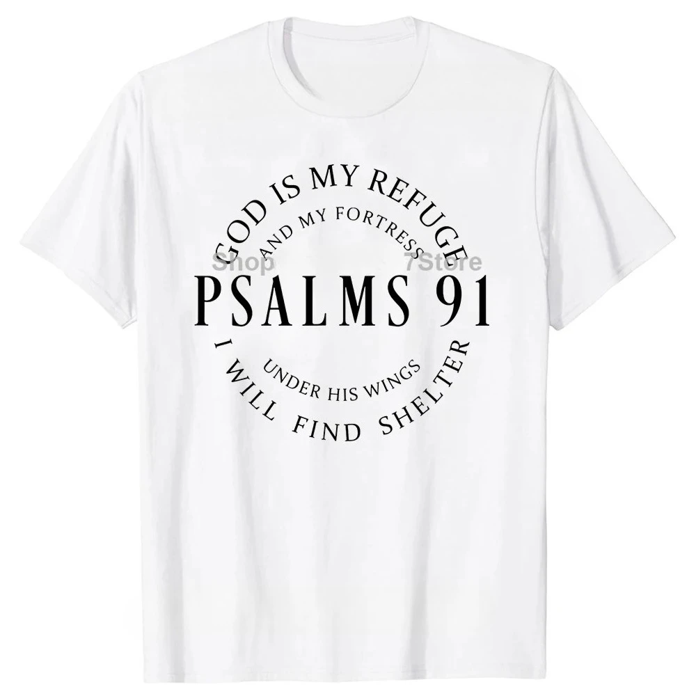 เสื้อยืดลายข้อความพระคัมภีร์สดใส รุ่น 91 สไตล์คริสเตียน สำหรับฤดูร้อน ลายกราฟิกสตรีทแวร์ แขนสั้น ของขวัญพระเยซูคริสต์ สำหรับผู้ชาย