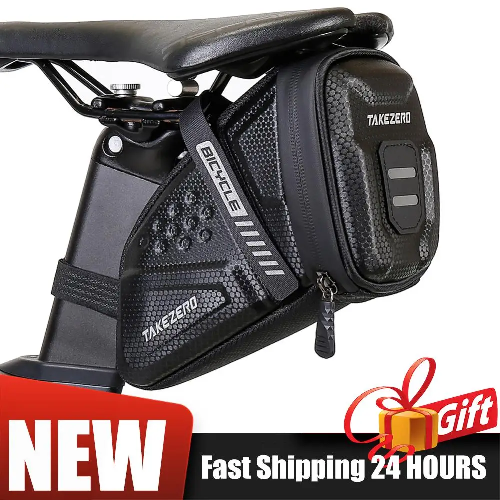 

Bicycle Tail Bag 1L EVA Hard Shell Saddle Bag Waterproof Under Seat Storage Case For Cycling Tools Organizer For Road MTB Bike
