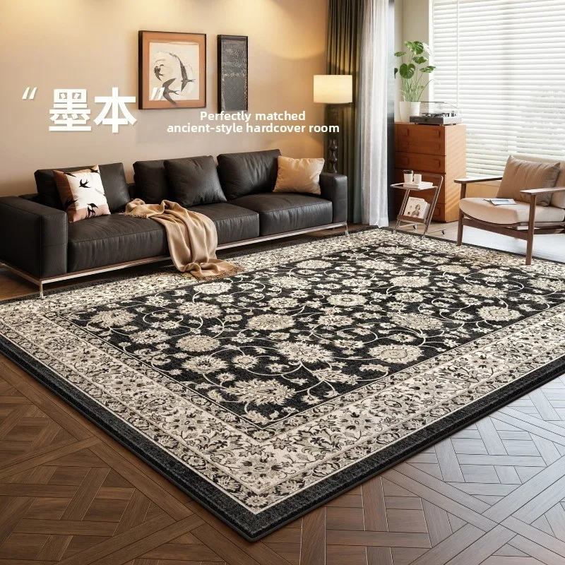 Carpet living room dirt-resistant and easy to take care of retro ethnic wind non-slip bedroom bedside blanket