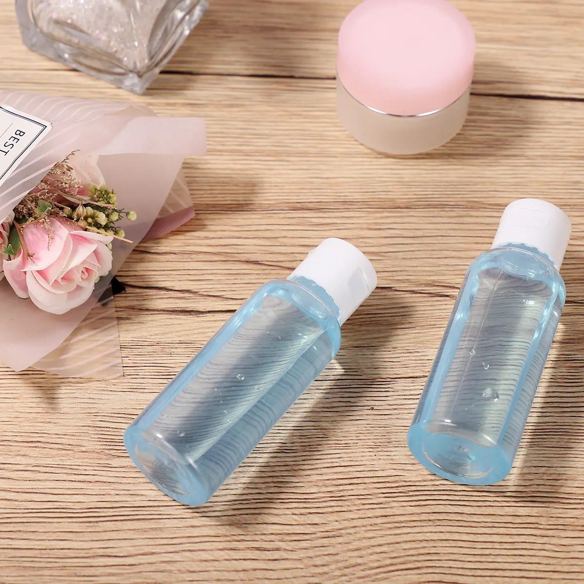 Travel Bottles 24Pcs Mini Empty Flip Cap Leakproof Containers for Shampoo Lotion Makeup Remover Toiletries