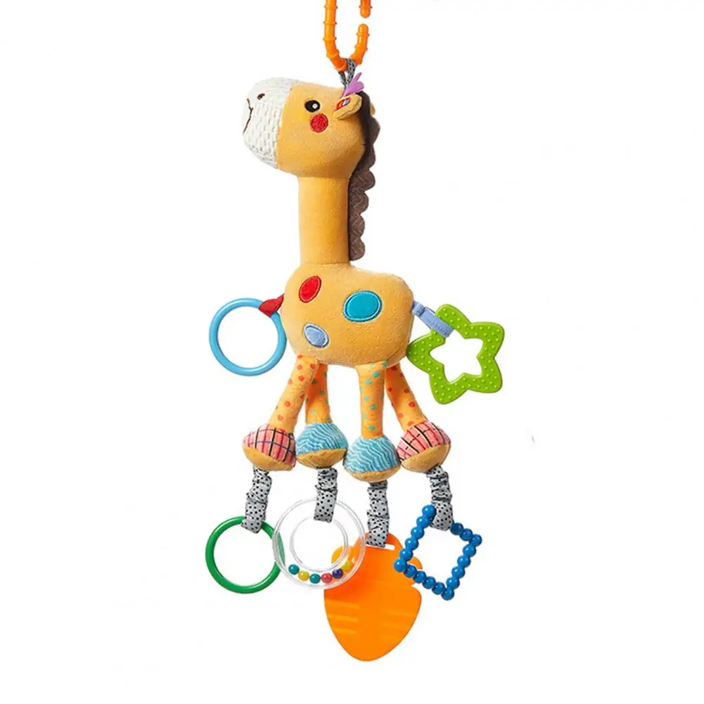 Baby Rammelaar Speelgoed Verwijderbare Wieg Opknoping Speelgoed Paard Giraffe Baby Pluche Rammelaars Wandelwagen Crib Hanger Emotionele Comfort