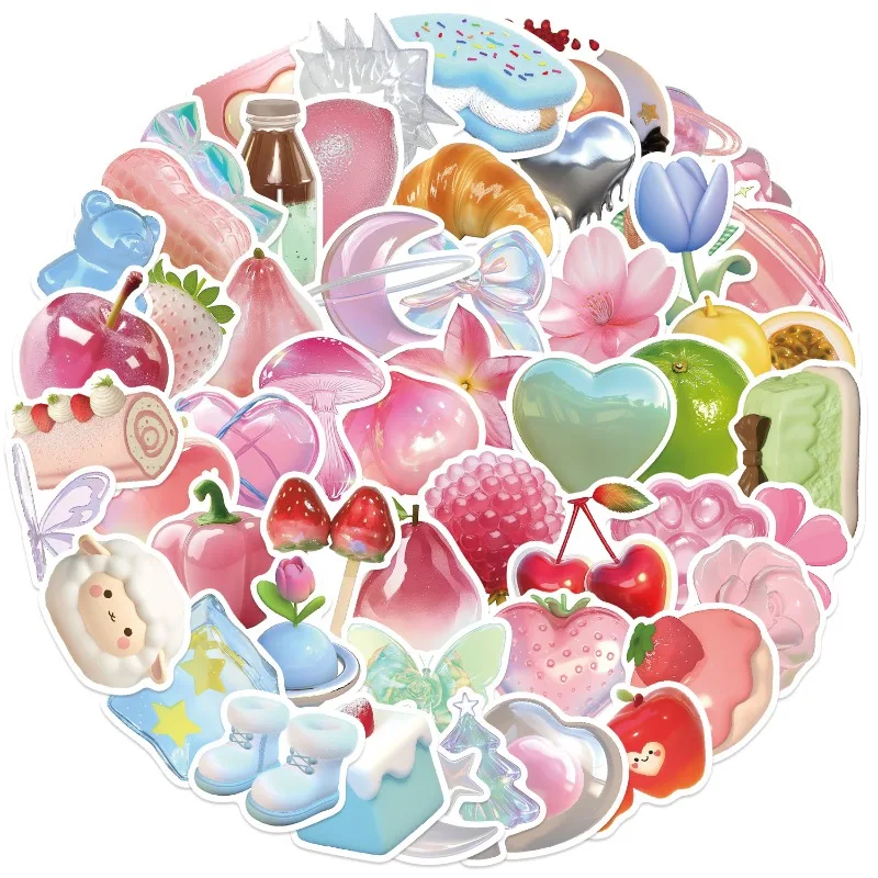 54枚入り 漫画キャラクター 3D クリエイティブ グラフィティ デコレーション ステッカー