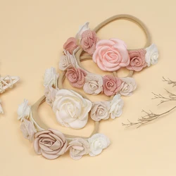 1pcs New Baby Girl Headband Newborn Elastic Flower Toddler Hair Band Kids Headwear Nylon Soft Hairbands Child Hair Accessories
