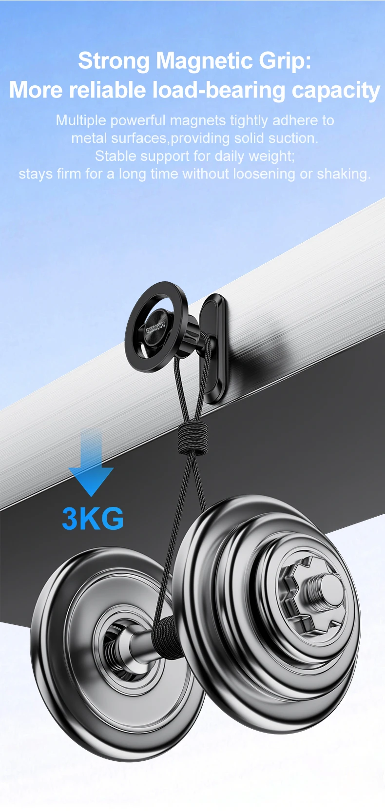 Magnetischer Telefonhalter & Zubehör für MagSafe Gym, Verstellbarer Magnet, Stoßfester Ständer für Auto-Handys, kompatibel mit iPhone Pro und Samsung – Detail 11