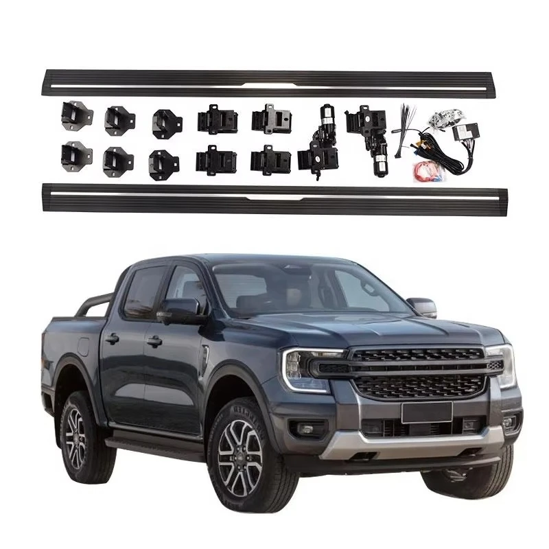 Aluminium Brackets Panel Pickup Truck Power Running Boards For Ford Ranger Raptor Lifting Side Step Automatic Step