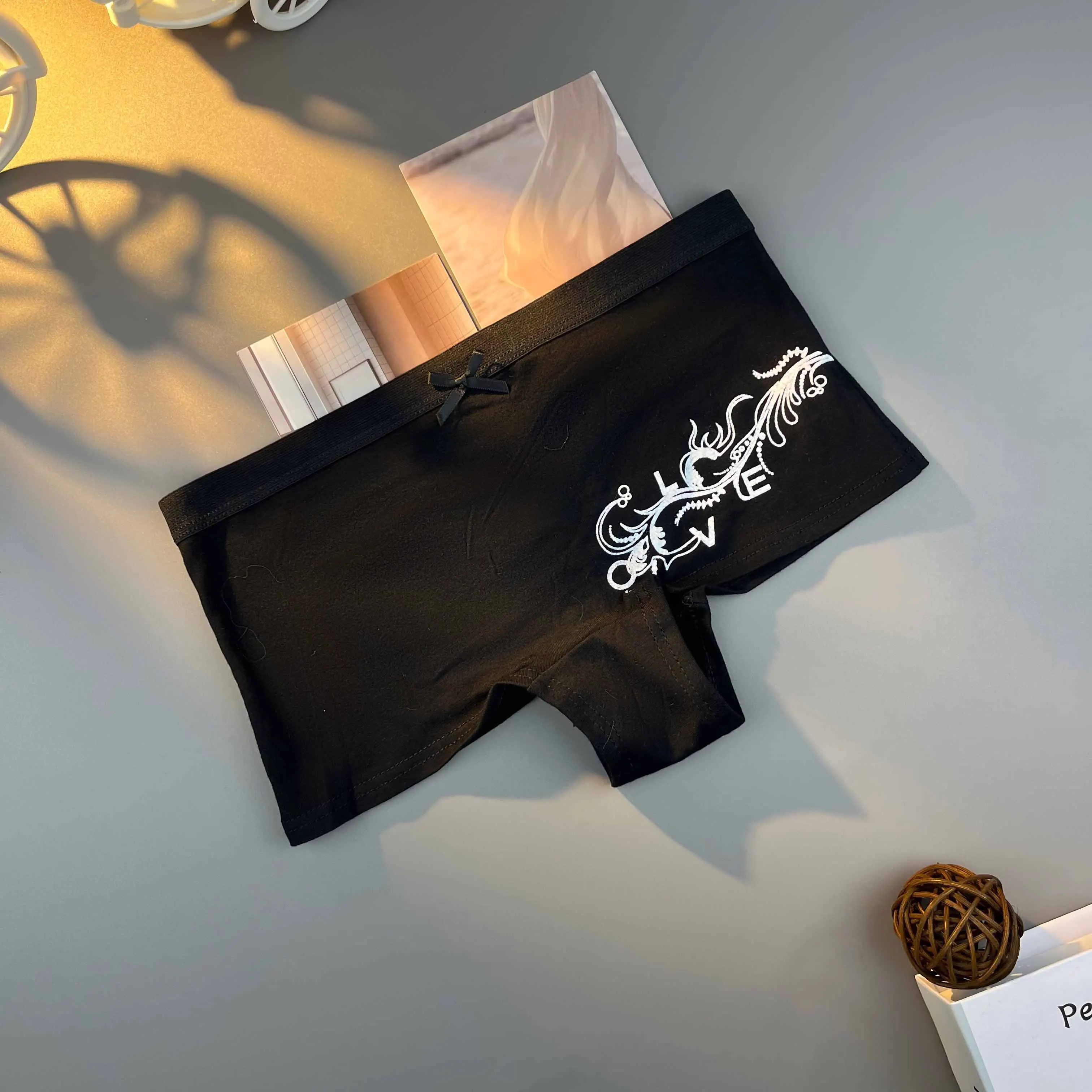 6 قطعة [الملابس الداخلية النسائية] حجم كبير أنثى بويشورت الملاكم القطن لينة سراويل داخلية مرنة الإناث السراويل الواقية