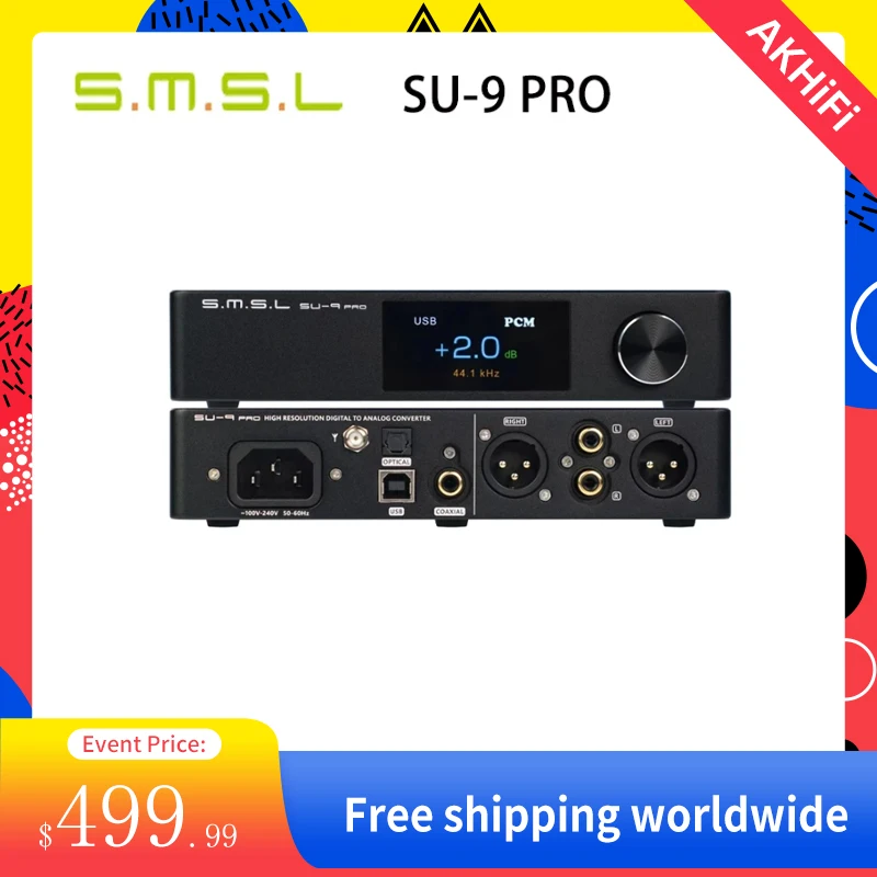 SMSL SU-9 PRO ES9039MPRO Decoder MQA&MQA-CD Bluetooth 5.0 SU9 PRO DAC XU316 768kHz/32Bit DSD512 with Remote Control