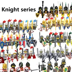 MOC Military Medieval Knight Series Figure Building Blocks Soldier Army Weapons Sword Spear Shield Accessories Kids Toys Gifts