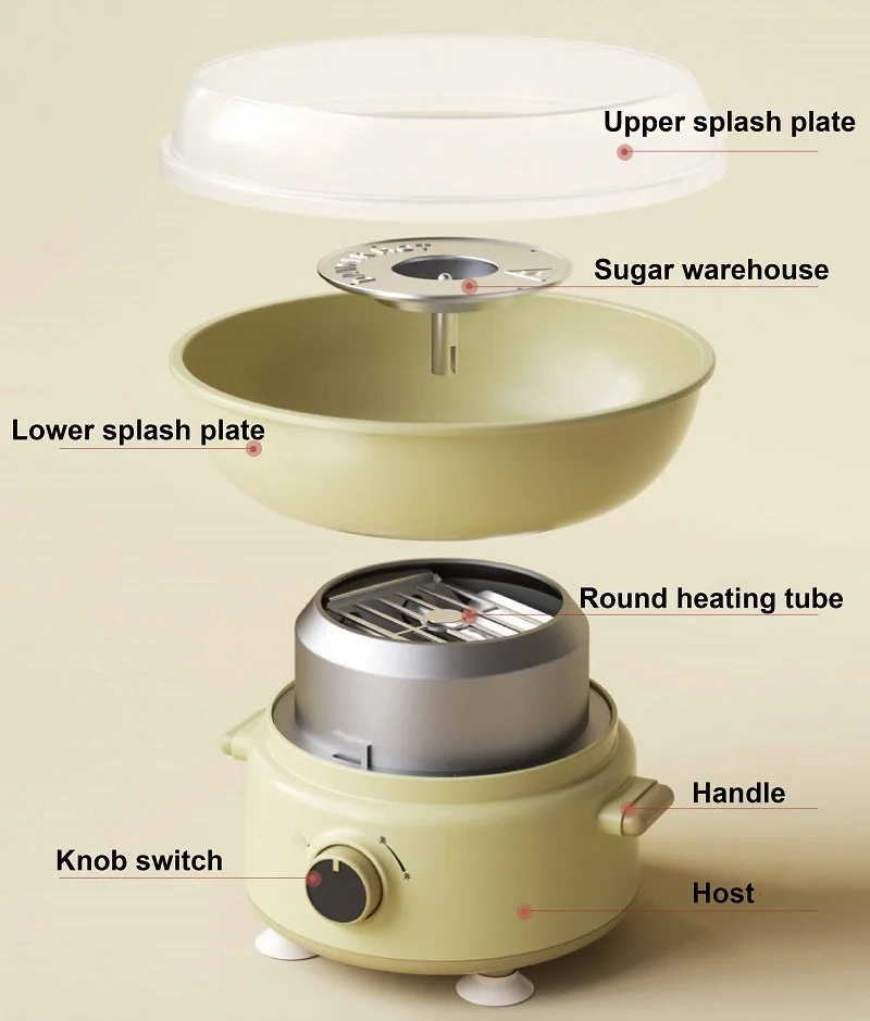 110V/220V Home Electric Cotton Candy Machine DIY Children's Food Process Machine 400W Auto Commercial Cotton Candy Machine