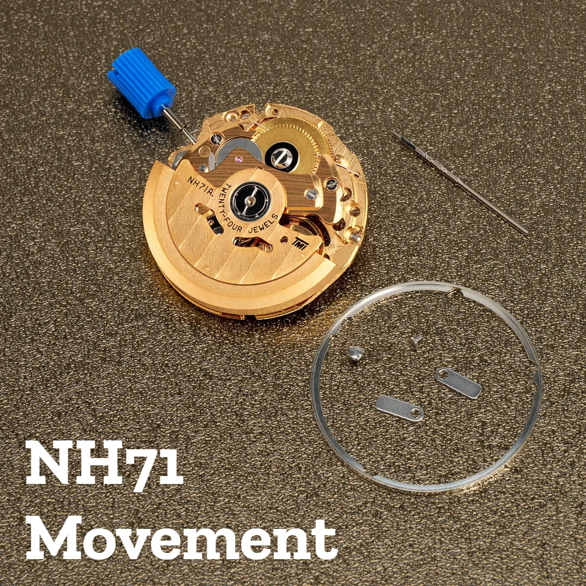 Genuine Gold NH71 NH71A Automatic Mechanical Movement NH71 Mechanism Modification Parts Japan 24 Jewels High Accuracy Skeleton