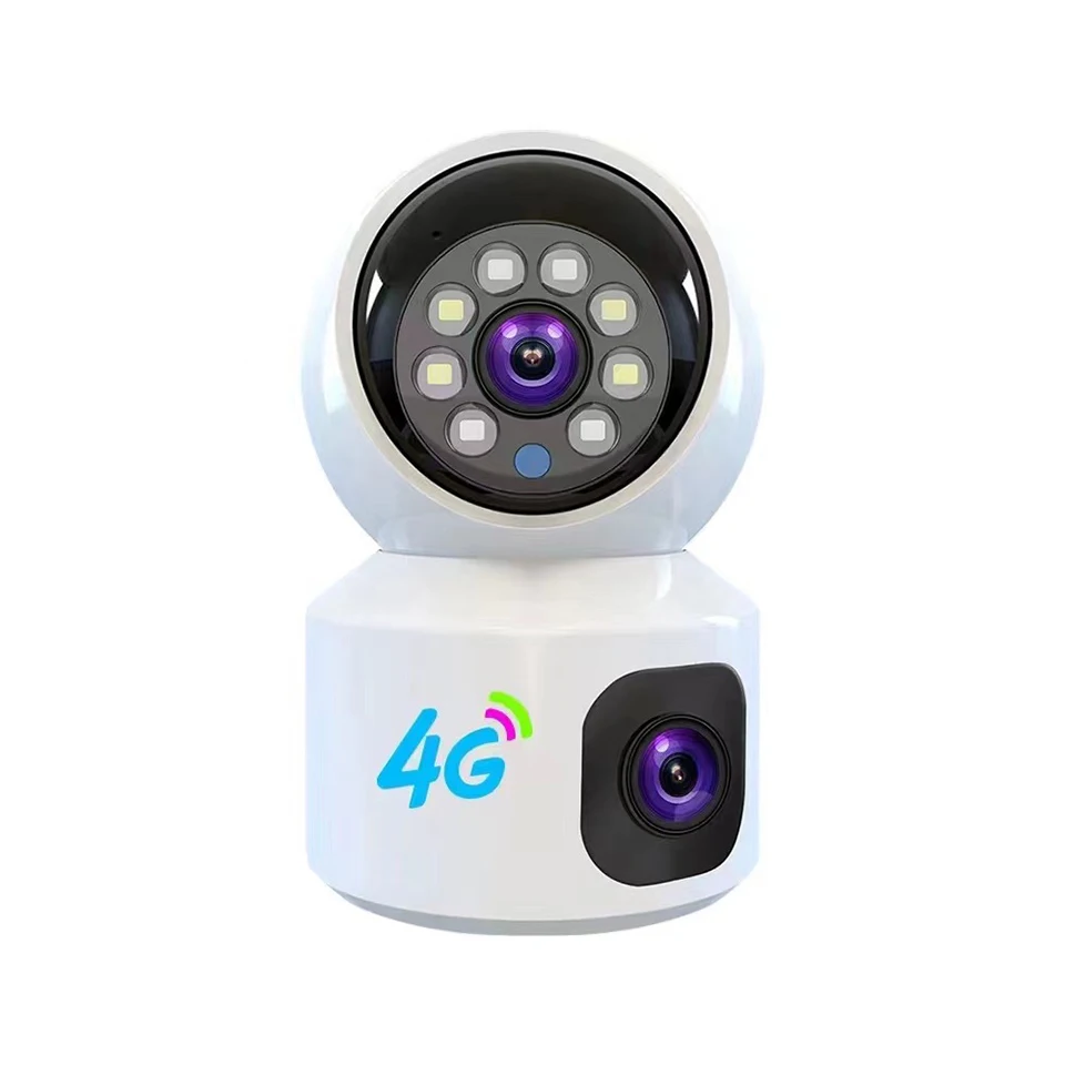 

New 4MP Dual Lens Smart Home Indoor Wireless Security V380 Pro 4G Sim Card CCTV Network IP PTZ Camera