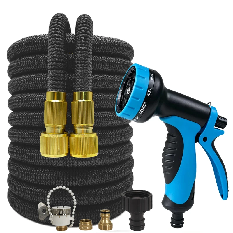 25-125FT Garden Flexible Magic Hose, High Pressure Water Gun, 10 Functions, Garden Water Pipe, Irrigation Tool