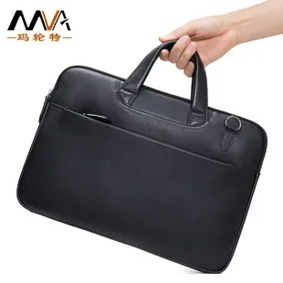 Can hold 13.3-inch laptop bag of Briefcase bag  Horizontal Square first layer cowhide men·s shoulder bag  passport cover bag