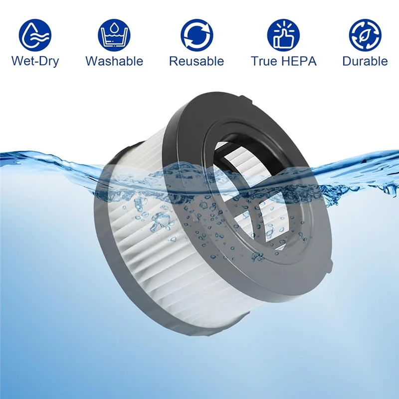 Stable-DC5151H Replacement HEPA Filter For  DC5151H DC515 DCV517 DCV517B Wet Dry Vacuum, Vacuum Filter 6 Pack