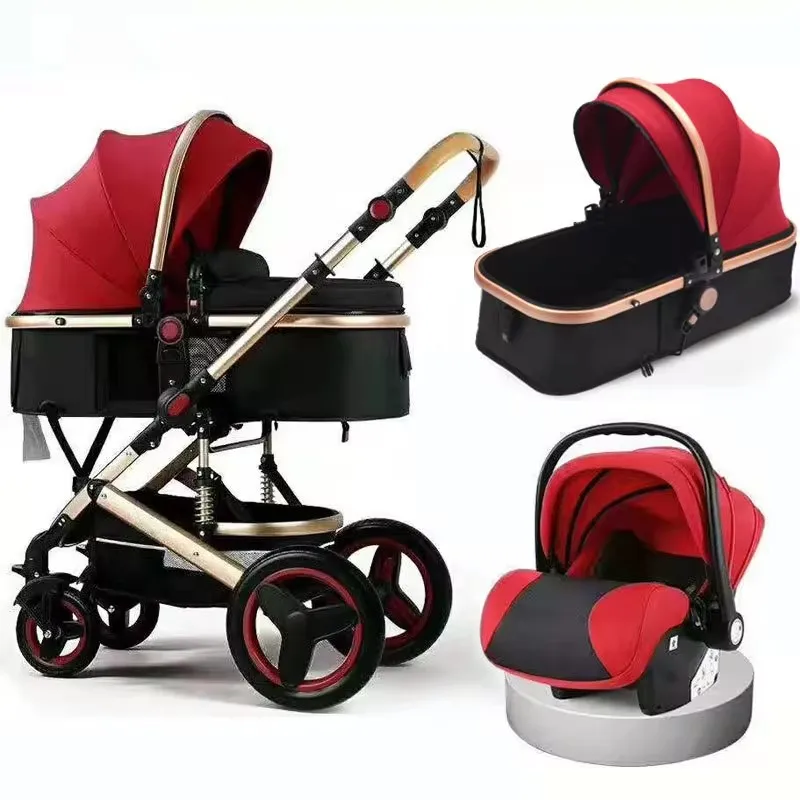 

Best Sellers Lightweight Aluminum Reversible Seat Anti-Shock Infant Stroller Carriage Pram Baby Carriage 3 in 1