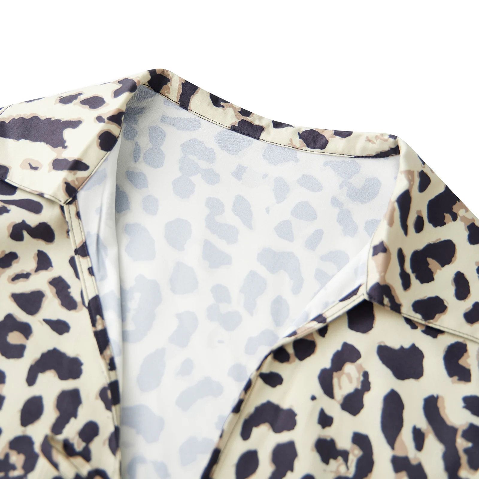 Camisas de leopardo para mujer, blusa informal de manga larga a la moda, Tops elegantes Harajuku Vintage para primavera y otoño para uso diario informal