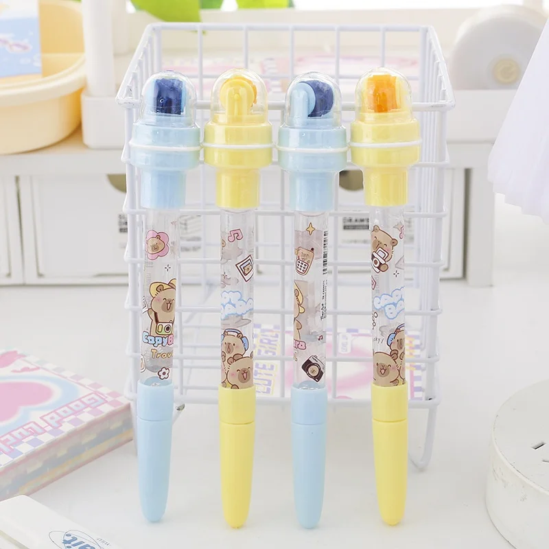 

12/24 шт. Kawaii Capybara Seal Bubbles гелевая ручка милые 0,5 мм черные чернила нейтральные ручки рекламный подарок офисные школьные принадлежности