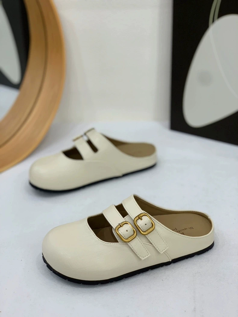 

Удобные мягкие кожаные туфли-слипоны Мэри Джейн для женщин, весна-лето, новые, повседневные, на плоской подошве, нескользящие, для дома и улицы