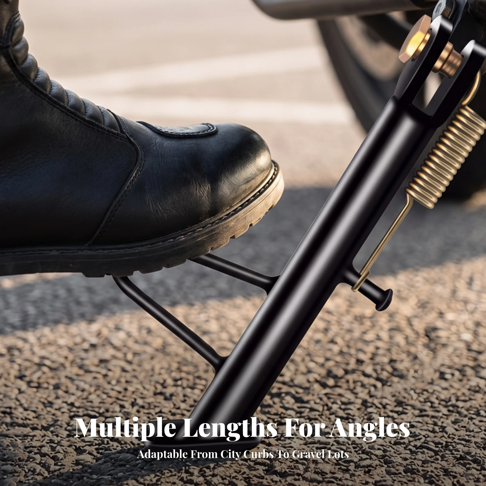 Electric Bike Side Stand Long-Lasting Motorcycle Side Kickstand Kickstand with Spring Stable Reliable