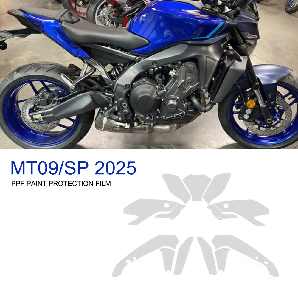 

MT09 мотоциклетная защитная пленка из ППФ ТПУ, невидимый автомобильный чехол для Yamaha MT 09 MT-09 SP 2024-2025, защитная пленка для обтекателя кузова