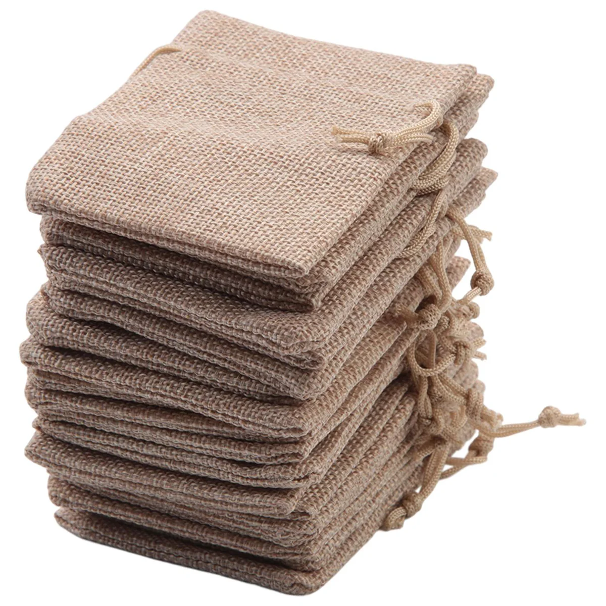 20Pcs Small Burlap Bags with Drawstring,3X4Inch Gift Little Burlap Drawstring Bags,Reusable to Store Tea Sachet Bags