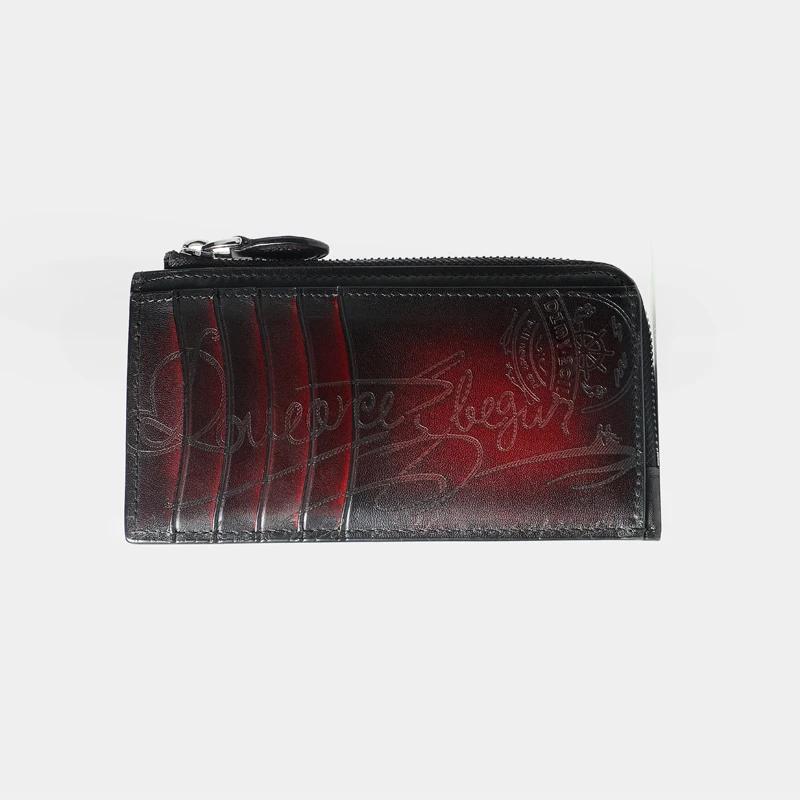 DIMY 2025 Card Pack Men's Ultra Thin Leather Folding Card Holder Business Card Holder Multi Slot Bank Card