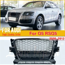 For RSQ5 Style Front Sport Hex Mesh Honeycomb Hood Grill Black For Audi Q5 2008-2012 Auto Accessories Tools