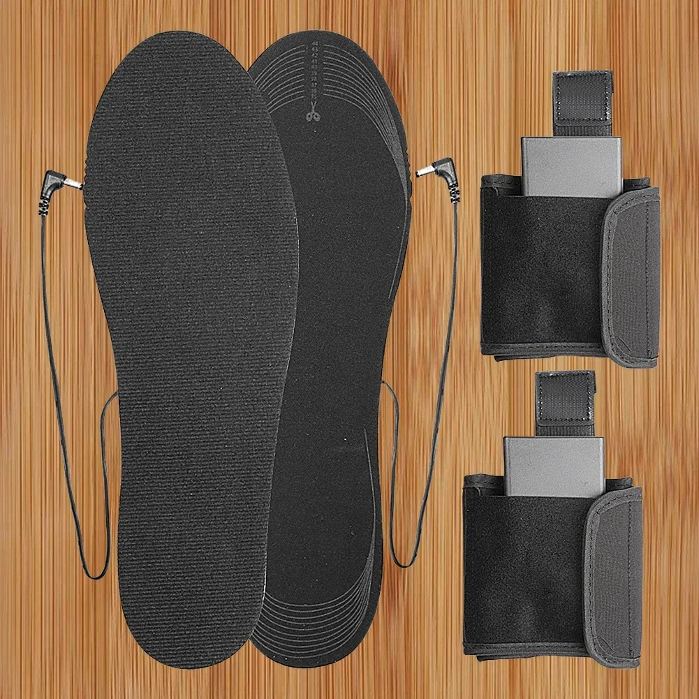 Electric Foot Warmers With Battery Box Winter Heating Insoles Washable Outdoor Thermal Insoles Skiing High Temperature Insole