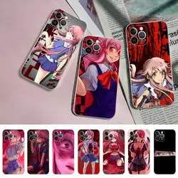Mirai Nikki Future Diary Gasai Yuno Phone Case For iPhone 13 14 Pro Max XS XR 12 11 Pro 13 Mini 6 7 8 Plus Clear Back Cover Capa