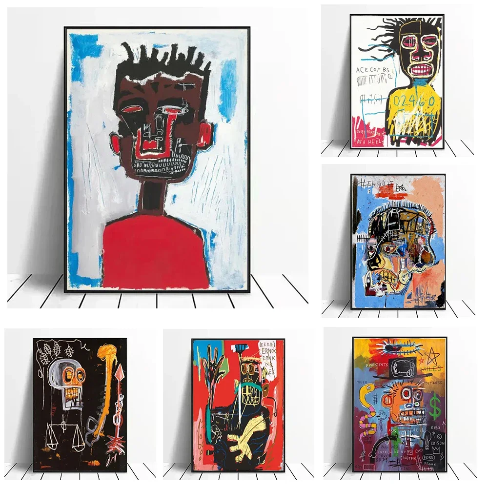 Graffiti Art Poster and Print Jean Michel Canvas Painting Modern Abstract Wall Art Pictures for Living Room Home Decor Cuadros