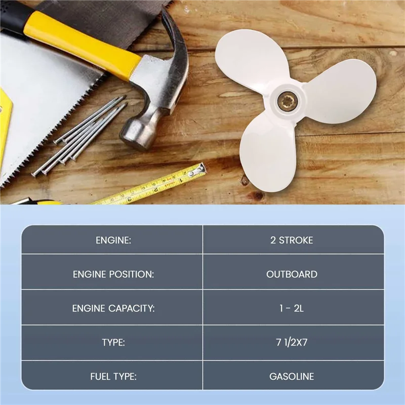 

7 1/2X7 для 4Hp 5Hp 6Hp для 9 зубьев, алюминиевые пропеллеры для позвоночника, подвесные лодочные моторы, морской пропеллер 6E0-45943-01-El