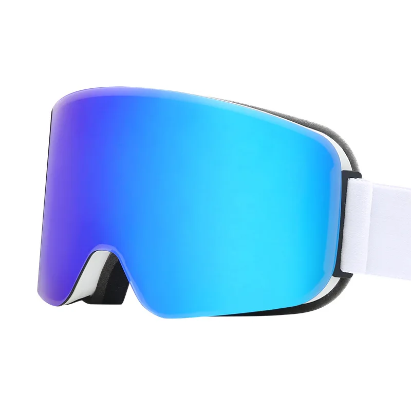 Gafas de esquí con cilindro antivaho para hombre y mujer, lentes de doble capa UV400 de gran tamaño, esféricas, para nieve, para deportes al aire libre y esquí