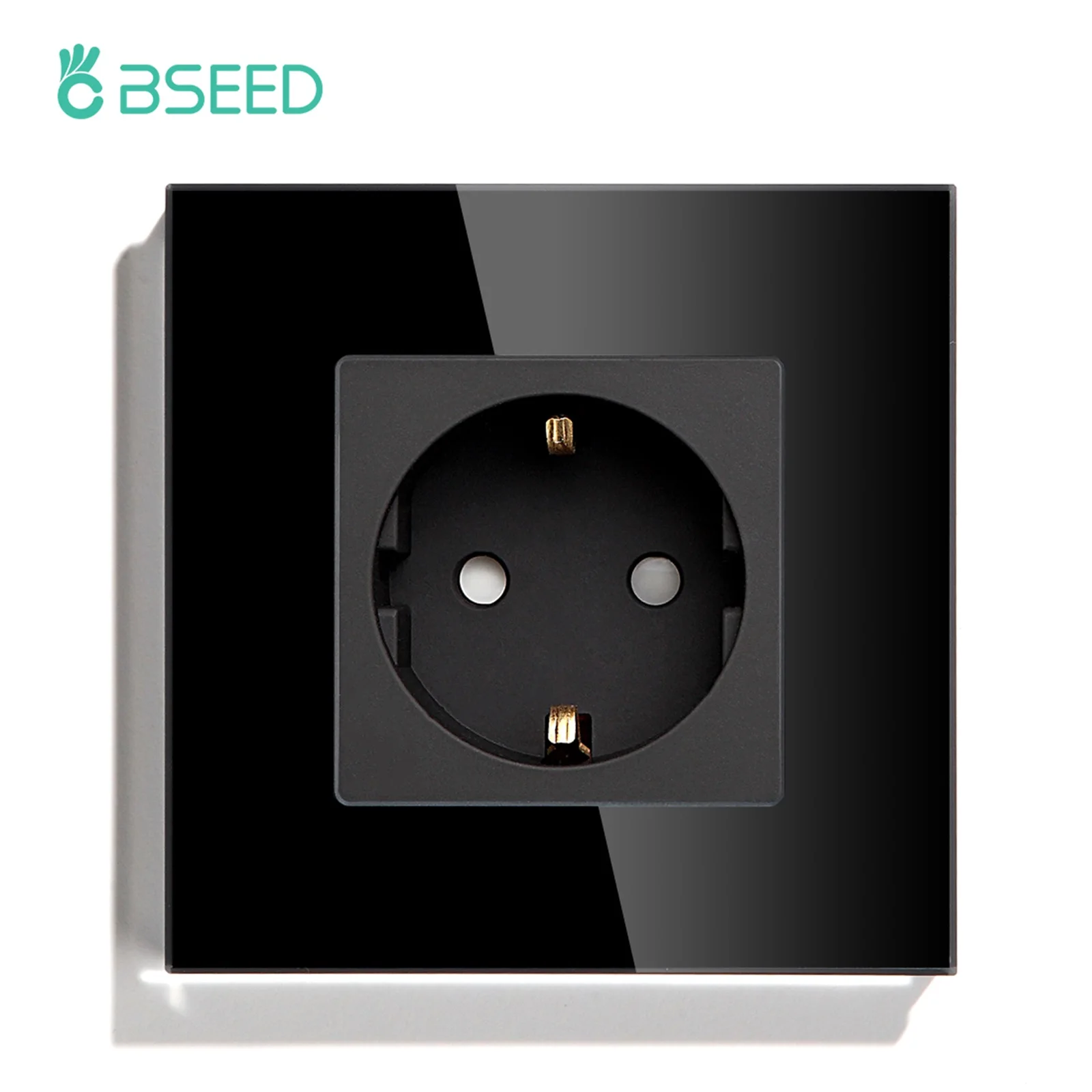 BSEED prise en verre ue simple avec prises murales USB prises électriques doubles prises de courant 
