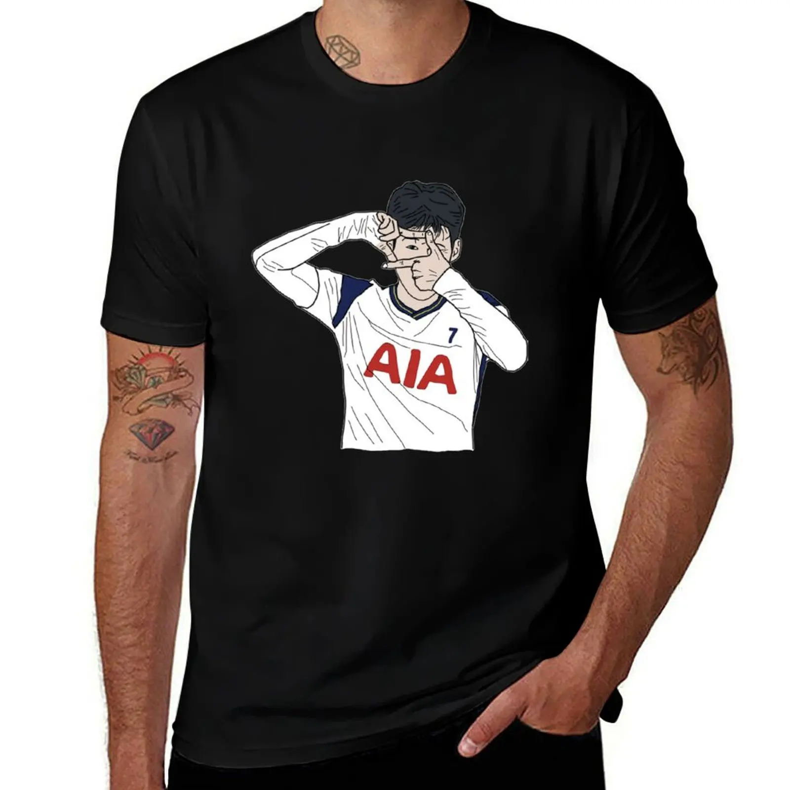 

Heung-Min Son Photographic Print T-Shirt man t shirt designer cotton t shirts high quality T-Shirt