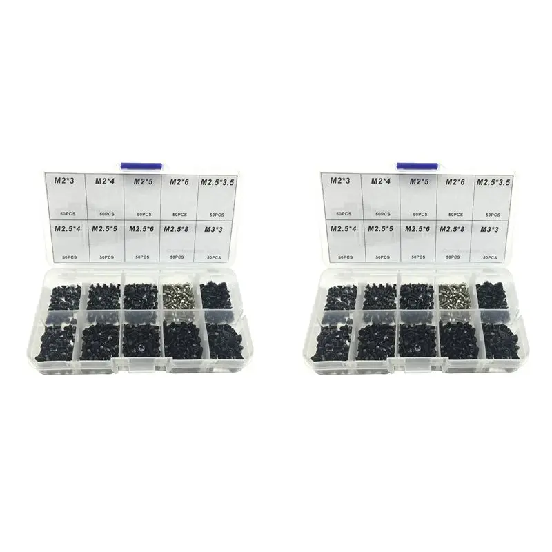 ABRI-1000Pcs Laptop Universal Screw Replacement Kit M2, M2.5, M3 For Lenovo Toshiba Gateway HP IBM Dell Dell Acer