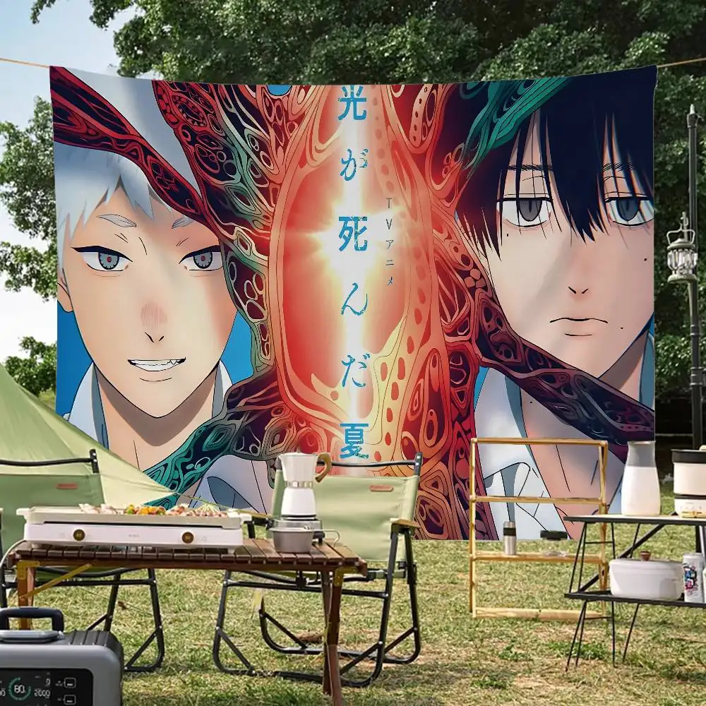 Anime The S-Summer H-Hikaru Died Cartoon Flag Wall Hanging Banner Decoration Household Home Decor