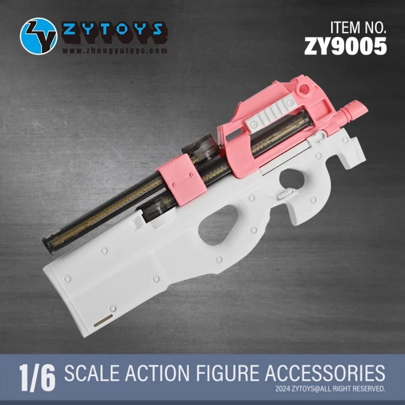 ZY9004-6 P90 طبعة محدودة اللون حجب تصميم للإناث الجندي سلاح نماذج حوالي 85 مللي متر عمل نموذج لجسم اللعب