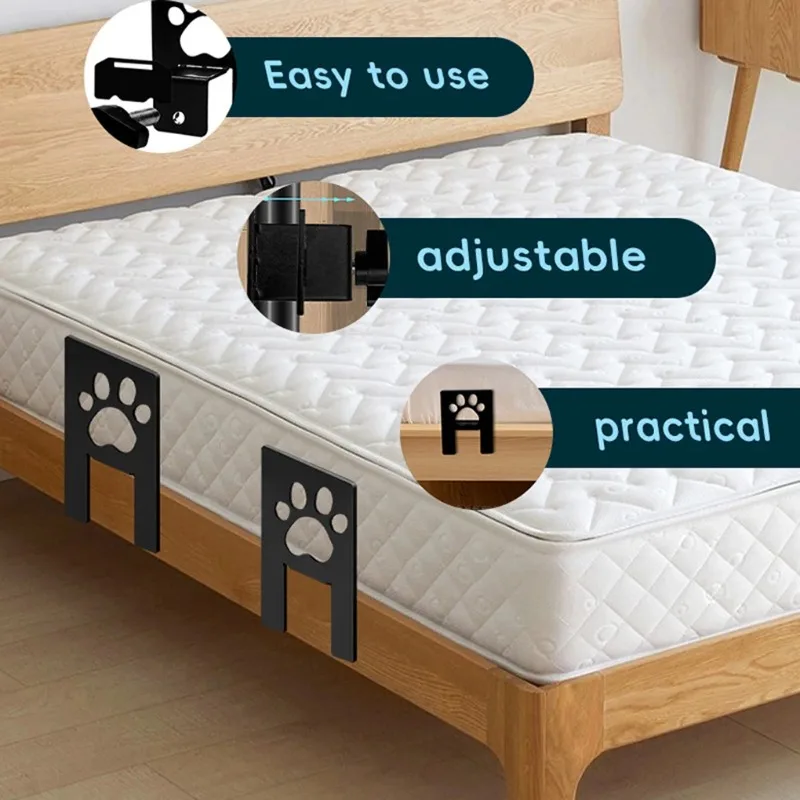 

2Pcs Mattress Slide Stopper Adjustable Bed Pad Retainer Thickened Sliding for Hotel Home Workplace Safe Material Portable