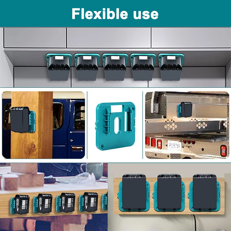 5 Pack แบตเตอรี่ Rack สําหรับ Makita 14.4V 18V Li-Ion แบตเตอรี่เครื่องมือเครื่องผู้ถือ Rack Wall Mount Bracket Fixing