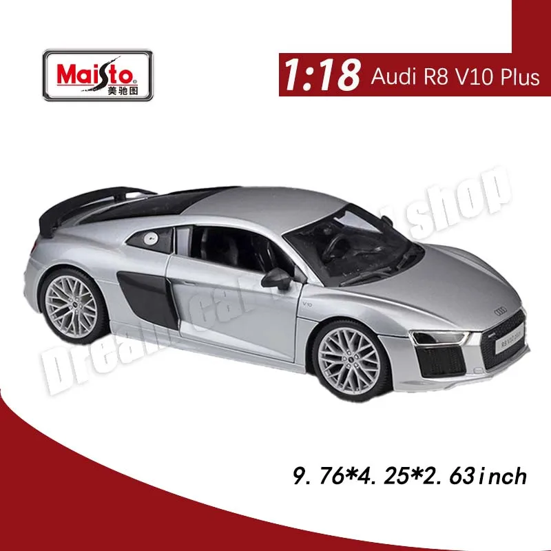 Limited Sale Maisto 1:18 Audi R8 V10 Plus Alloy Car Model Toys Die-cast Car Model Decoration Miniature Car Collectible Gift