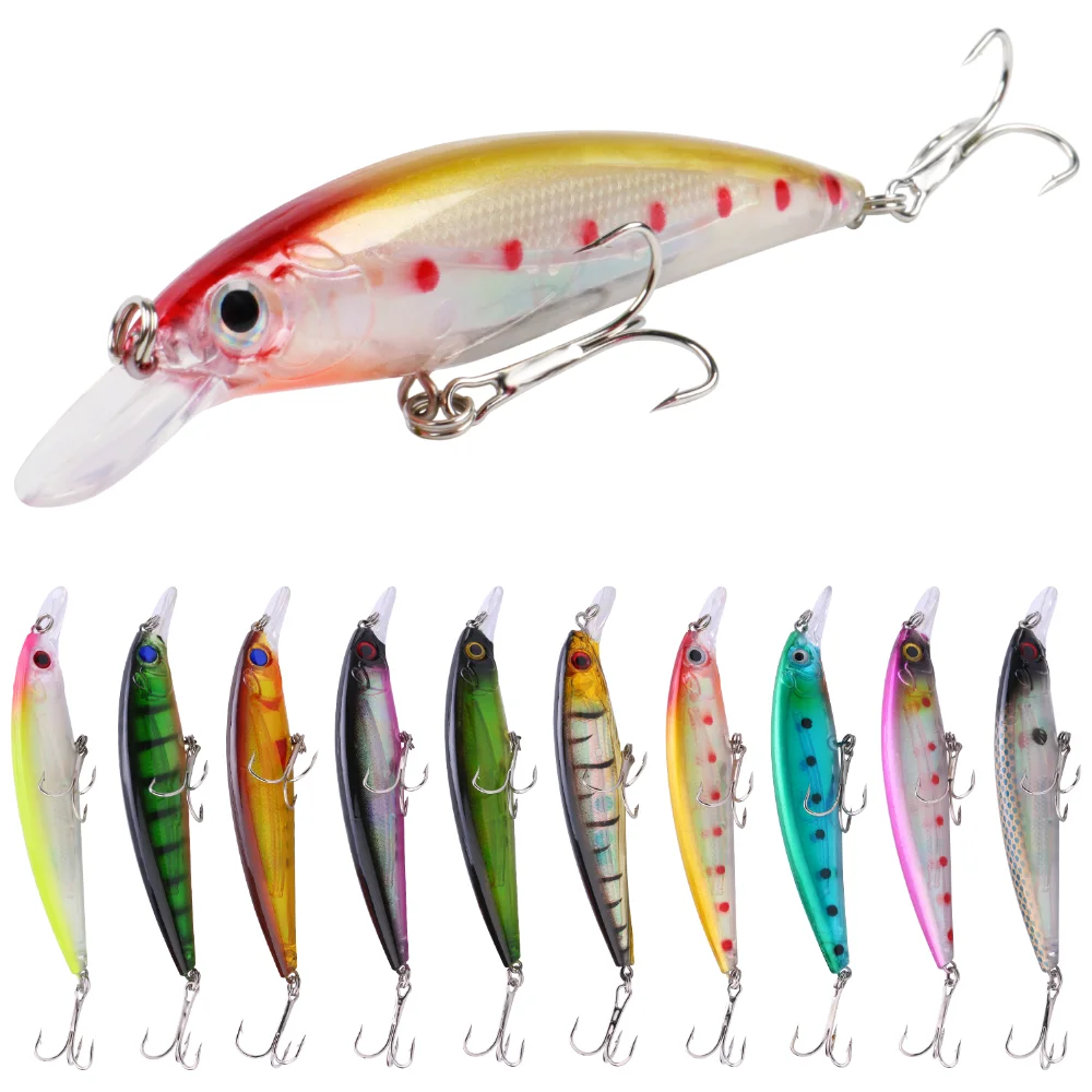Sougayilang Crankbait 1pcs Fishing Lure Minnow Hard Baits 110mm 15g Swimbaits Boat Topwater Lures for Freshwater Bass Fishing